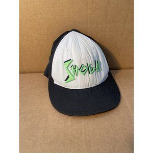 Shock Embroidered Black White PTS Lite Baseball Cap Hat Flex Small/Medium